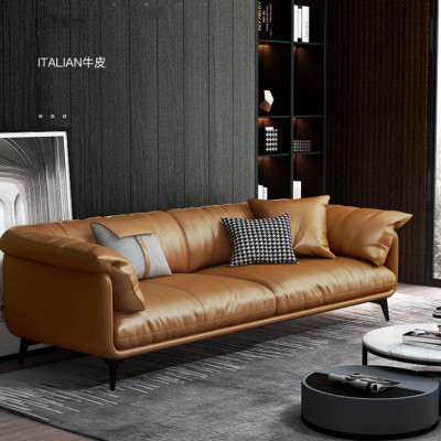 Sofa băng tay bọc da cao cấp Juno Sofa HDCT-10