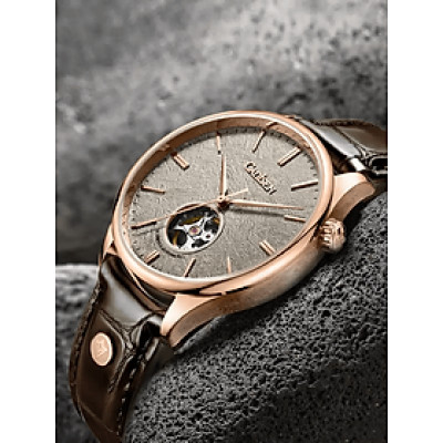 Đồng Hồ Nam Cadisen C8187G Chính Hãng Full Box Chống Nước Kính Chống Xước Dây Da BH 2 Năm Máy Cơ