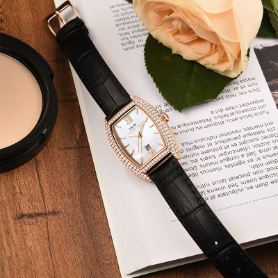 Đồng hồ nữ chính hãng IW Carnival IW537L-2 Kính chống xước ,Chống nước 30m ,Bảo hành 24 tháng,Máy pin Quartz,dây da đen xịn,thiết kế mặt chữ nhật đơn giản dễ đeo