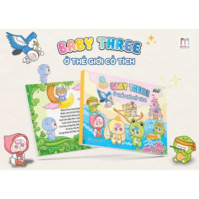 Sách Tô Màu - Baby Three Ở Thế Giới Cổ Tích + Baby Three 12 Con Giáp Ở Vương Quốc Ngọt Ngào - Combo 2 Cuốn - Minh Thắng