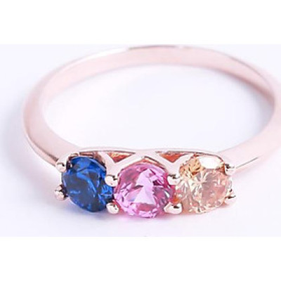 Nhẫn bạc nữ đính 3 viên đá CZ màu Gix Jewel N20