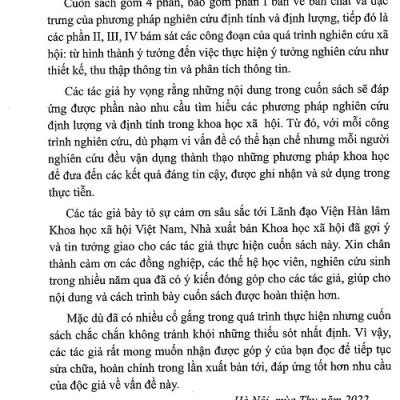 Vận Dụng Phương Pháp Định Lượng Và Định Tính Trong Nghiên Cứu: Từ Hình Thành Ý Tưởng Đến Phát Hiện Khoa Học - GS.TS. Nguyễn Hữu Minh (Chủ biên) (Tái bản lần thứ 3)