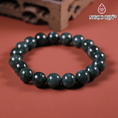 Vòng tay đá cẩm thạch lam ngọc hạt 10mm mệnh thủy, mộc - Ngoc Quý Gemstones