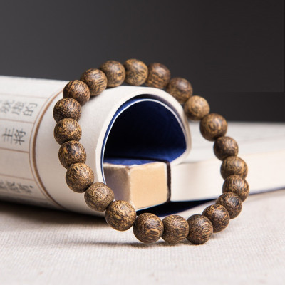 Combo Vòng tay phong thủy Trầm Hương 12 năm tuổi ++, Chất liệu Trầm Thiên nhiên, thơm vĩnh viễn, Kèm Hộp đựng Hoa Hồng lót Nhung lụa.