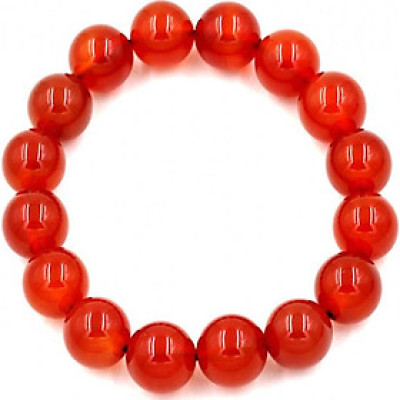 Vòng tay chuỗi hạt mã não đỏ 12 ly 17 hạt