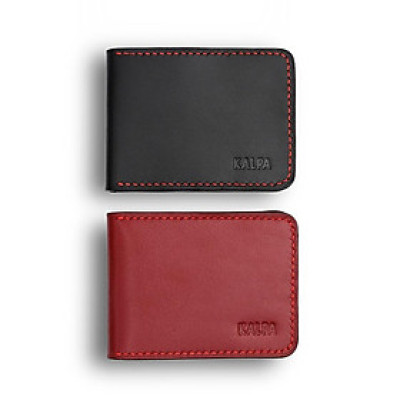 Ví nam Kalpa da trơn - size mini HM007 may thủ công (Handmade)