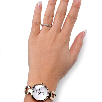 Đồng Hồ Nữ Citizen Dây Thép Không Gỉ EM0423-81A - Mặt Trắng (Sapphire)