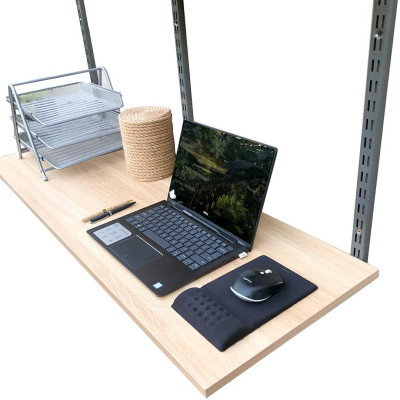 Kệ Ray Tường SMLIFE Railshelf Kiêm Bàn Làm Việc RTH120 - Kệ Treo Tường Tùy Biến Kích Thước & Vị Trí Hiện Đại Cho Căn Hộ Nhỏ