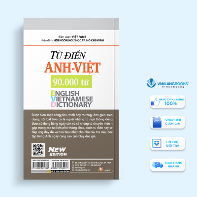 Từ Điển Anh - Việt 90.000 Từ - Việt Fame - Vanlangbooks