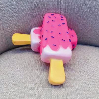Đồ Chơi Gặm Cho Chó Bằng Cao Su Hình Que Kem Có Kèn