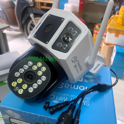 CAMERA YOOSEE QPT360 Xem 3 Khung hình 6.0Mpx Xoay 360 Độ, Đêm Có Màu, Hỗ Trợ Đàm Thoại - Hàng Chính Hãng