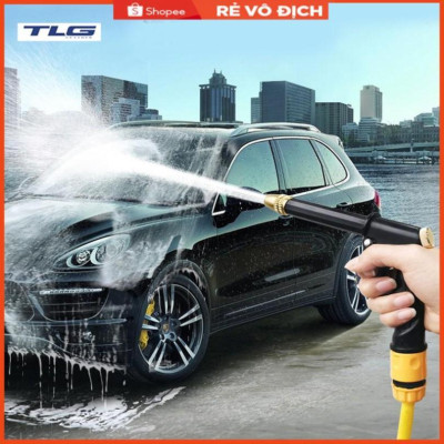 Bộ dây và vòi xịt rửa xe tưới cây tăng áp,vòi xịt rửa,vòi tưới cây 810-2498 (dây xanh- cút nối xanh)