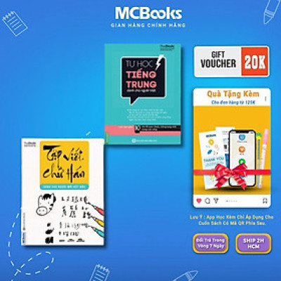 Sách - Tập Viết Chữ Hán Dành Cho Người Mới Bắt Đầu + Tự Học Tiếng Trung Dành Cho Người Việt - MCBooks