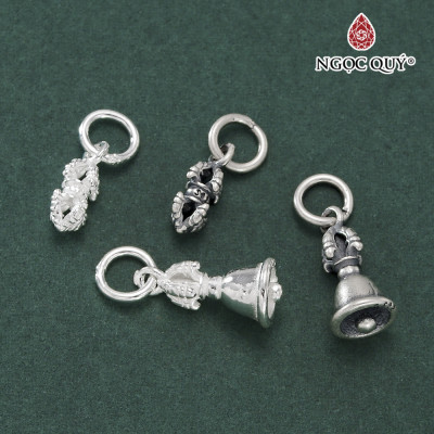 Charm bạc chuông kim cang treo - Ngọc Quý Gemstones