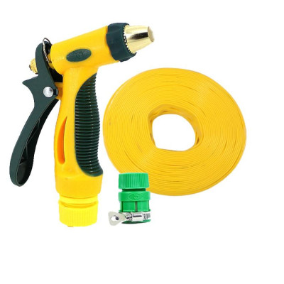 Bộ dây vòi xịt nước rửa xe,tưới cây tăng áp 3 lần 15M( nối nhựa xanh) 206317