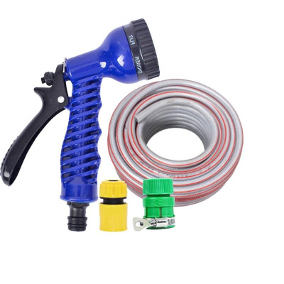 Tưới cây rửa xe Bộ dây và vòi xịt tăng áp lực nước 300% loại 30m cút nhựa,nối nhựa 206843