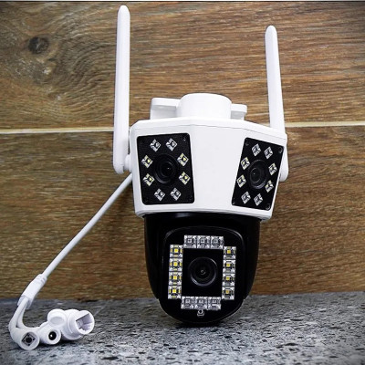 (GIÁ SỐC) CAMERA HOPEWAY 3 MẮT KÉP SIÊU NÉT ĐỘ PHÂN GIẢI 2K, 15 LED CHỐNG NƯỚC TUYỆT ĐỐI, ĐÀM THOẠI 2 CHIỀU - HÀNG CHÍNH HÃNG