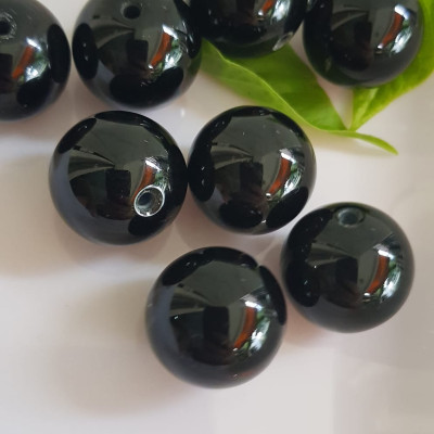 Hạt Lẻ rời Đá Mã Não Đen Đậm Đẹp phối vòng tay nam size lớn 20mm Hạt lẻ chuẩn hợp các Anh mạng Thuỷ , mệnh Mộc dành cho các anh cần hạt đá lẻ ạ