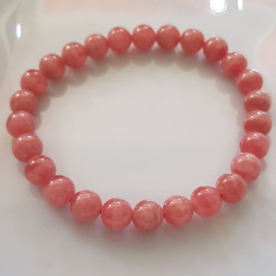 Vòng tay phong thủy Đá Đào Hoa tự nhiên Mới Đẹp AAA hạt tròn size 8mm Màu Hồng tươi bóng đẹp Nữ mệnh hỏa, mệnh thổ ạ Công dụng may mắn, tài lộc, tốt sức khỏe, xinh đẹp tay ạ 