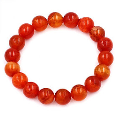 Vòng tay chuỗi hạt vân rồng cam 10 ly 18 hạt