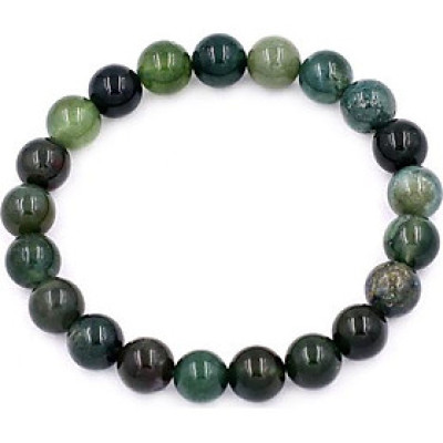 Vòng tay chuỗi hạt Cẩm Thạch Xanh Đậm 8 ly 20 hạt - hợp mệnh Mộc, mệnh Hỏa