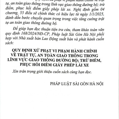 Sách - Quy Định Xử Phạt Hành Chính Về Trật Tự An Toàn Giao Thông