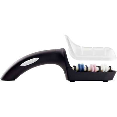 Dụng cụ mài dao 3 bước Scanpan Classic 92700100, đá mài bằng gốm, đế cao su chống trơn trượt