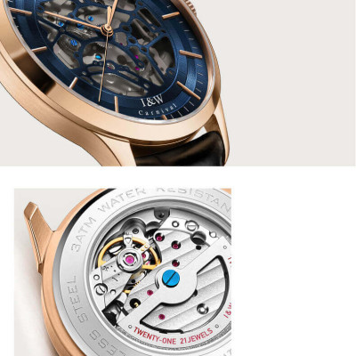 Đồng hồ nam chính hãng IW CARNIVAL IW524G-1 Kính sapphire ,chống xước ,Chống nước 30m ,Bảo hành 24 tháng,Máy cơ (Automatic),dây da cao cấp, thiết kế đơn giản dễ đeo