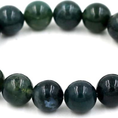 Vòng tay chuỗi hạt đá cẩm thạch xanh đậm 12 ly 16 hạt