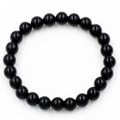 Vòng tay chuỗi hạt đá thạch anh Đen 6 ly 24 hạt
