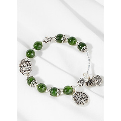 Vòng diopside phối tỳ hưu bạc Ngọc Quý Gemstones