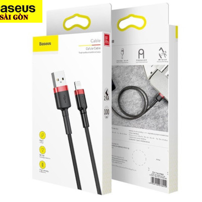 Cáp sạc Baseus Cafule Series nhanh và truyền dữ liệu tốc độ cao Usb to IP 2.4A CALKLF- Hàng chính hãng