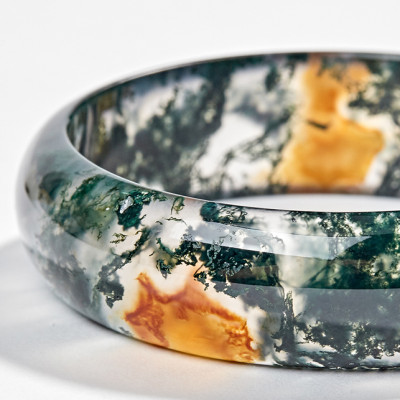 Vòng Tay Băng Ngọc Thuỷ Tảo Huyết Ni 56 Ngọc Quý Gemstones