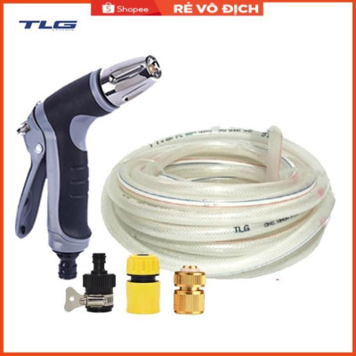 Bộ dây và vòi xịt rửa xe tưới cây tăng áp 15M(cút đồng nối 713-1) 206817