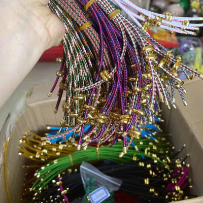 SỢI DÂY TRƠN SIZE 3MM CÓ KHOEN CHỈNH THEO TAY  NỮ VỀ PHỐI LÀM VÒNG TAY HẠT ĐÁ LU THỐNG KIỂU CÁC LOẠI  DÂY ĐỦ MÀU ĐEN ĐỎ XANH VÀNG HỒNG MÀU ĐẸP GIAO BẤT KỲ Ạ