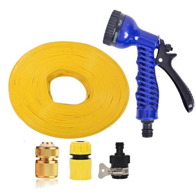 Bộ dây vòi xịt rửa xe, tưới cây, dọn dẹp nhà cửa 5m (cút đồng nối nhựa đen) 206843 