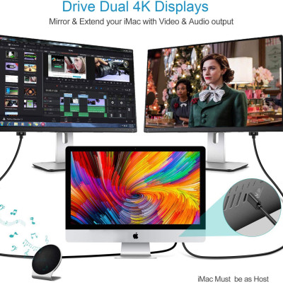 Dây cáp chuyển đổi cổng PD Type-C ra cổng HDMI chuẩn 4K dài 180cm hiệu CHOETECH CH009 cho điện thoại Macbook (Tốc độ ổn định 10Gbps@60Hz, Video chất lượng độ phân giải cao 4K) - Hàng chính hãng