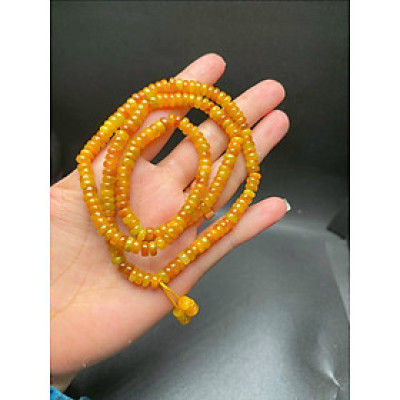 Vòng đeo tay, lắc tay nữ phong thủy chuỗi hạt quấn 3 vòng kiểu bánh xe đá ngọc tứ quý