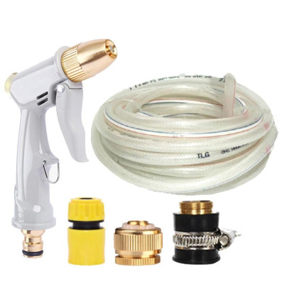 Rửa xe tưới cây Bộ dây và vòi xịt tăng áp lực nước 300% loại 25m cút đồng,nối đồng 206846