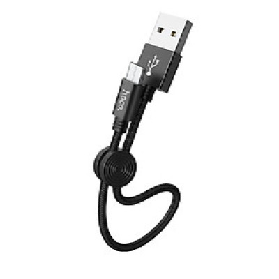 Cáp sạc nhanh 2.4A Hoco chuẩn Micro USB cáp bọc dù siêu bền, chống rối, chống gãy gập, dài 25cm dành cho Samsung, Xiaomi, Huawei, Vivo, Sony, X35 - Hàng chính hãng