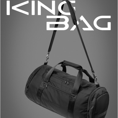 Túi trống du lịch KINGBAG SKY nhiều ngăn, sức chứa lớn, đế giảm chấn, chống nước tốt, khóa kéo YKK, màu đen - Hàng chính hãng