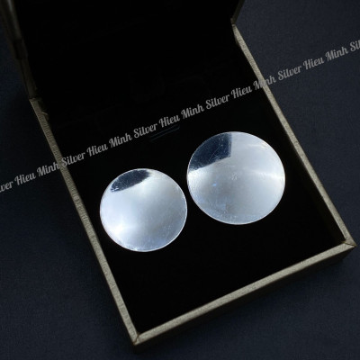 Đồng Xu Đánh Cảm Cạo Gió Trơn Bạc Ta Nguyên Chất S99 Đường Kính 2.6cm Chính Hãng Bạc Hiểu Minh XDG34