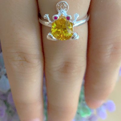 Nhẫn bạc nữ trang sức bạc Ý S925 Bạc Xinh Huệ Ngân - Cóc Thần Tài RR1250