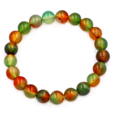 [Mệnh Mộc, Hỏa] Vòng Tay Chuỗi Hạt Mã Não Tứ Qúy 8 ly 21 hạt - Hợp Mệnh Mộc, Mệnh Hỏa