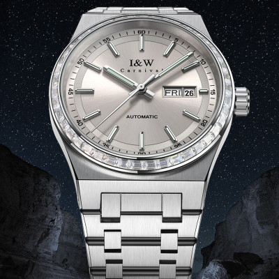 Đồng Hồ Nam I&W Carnival 779G2 Chính Hãng Full Box Chống Nước Kính Chống Xước Dây Thép Cao Cấp BH24T (Máy Cơ Tự Động)