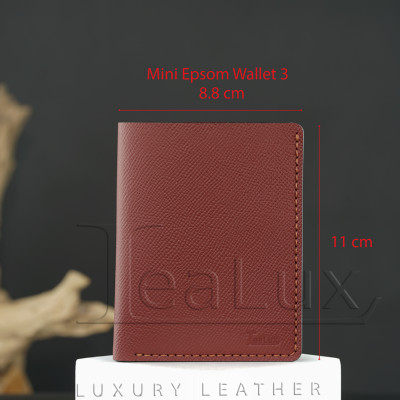 Ví Da Epsom Dáng Đứng Handmade Lealux Epsom Wallet 3