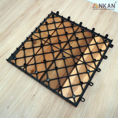 Vỉ Gỗ Lót Sàn Thương Hiệu ANKAN, Loại 4 Nan Lớn, Ván Sàn Gỗ Vỉ Nhựa Dùng Để Trang Trí Ban Công Ở Các Khu Chung Cư, Khu Nhà Ở Và Các Biệt Thự, Resort Cao Cấp, Siêu Bền, Hàng Xuất Khẩu Đi Mỹ