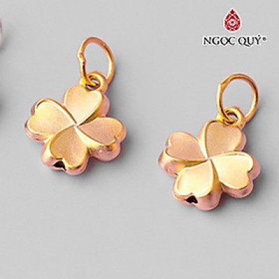 Charm bạc treo hình cỏ 4 lá - Ngọc Quý Gemstones