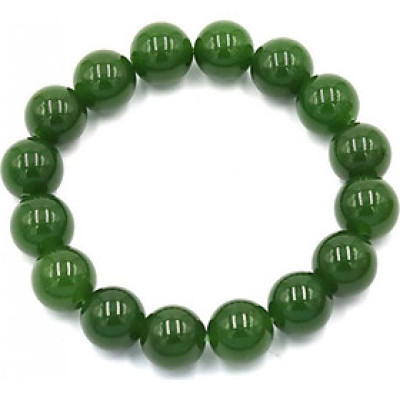 Vòng tay chuỗi hạt đá thạch anh xanh rêu 12 ly 16 hạt - Hợp mệnh Mộc, mệnh Hỏa