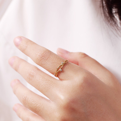 Nhẫn bạc đơn giản nụ hoa rẻ đẹp Gix Jewel N21